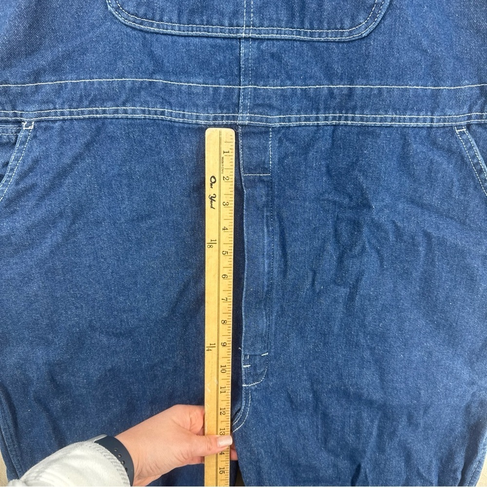 Dickies Bib Overalls Denim Workwear Men's Size XLR Chore Carpenter - Picture 7 of 14